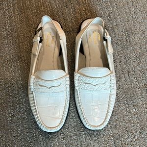 White Croco Slingback Weejuns